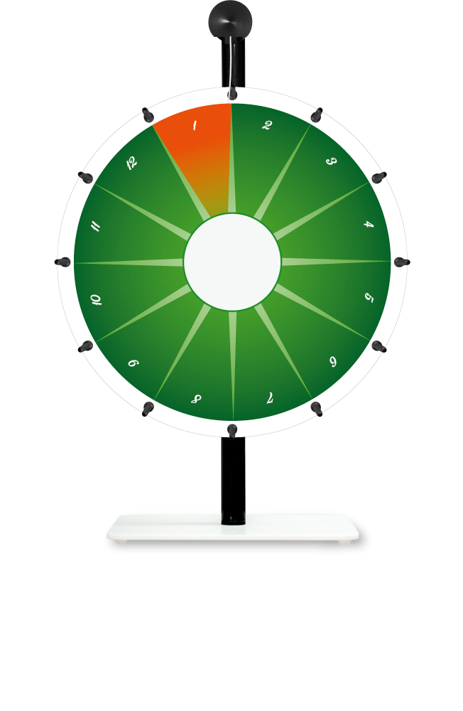 Roue de la fortune de table Motif interchangeable