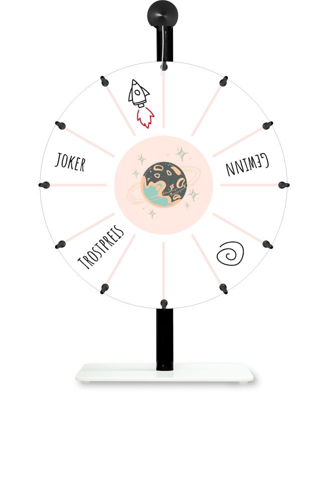 Roue de la fortune de table vierge